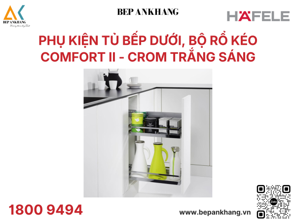 Bộ Rổ Kéo Comfort II 400mm Trái Hafele 545.53.765